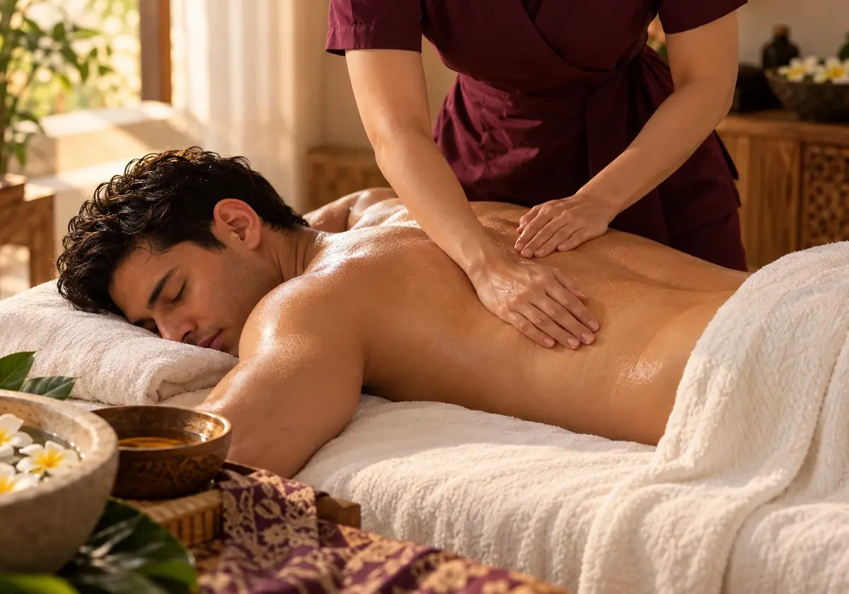Balinese massage at home with a Care at Home Spa therapist