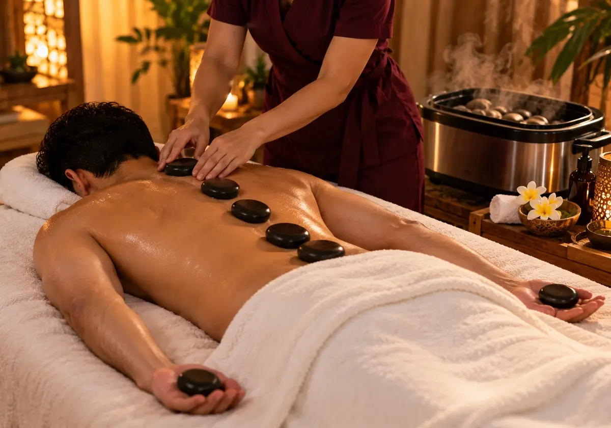 Hot Stone Massage at home